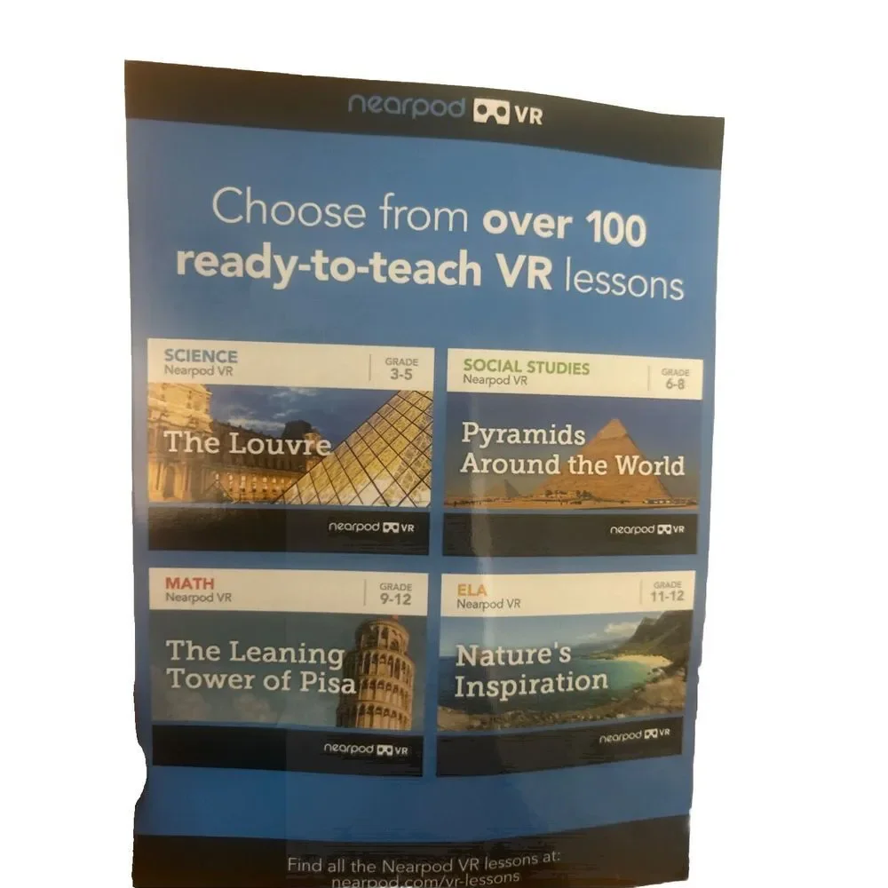 Box Of 6 Nearpod‎ Virtual Reality Headsets . VR Adventure For School Classroom.